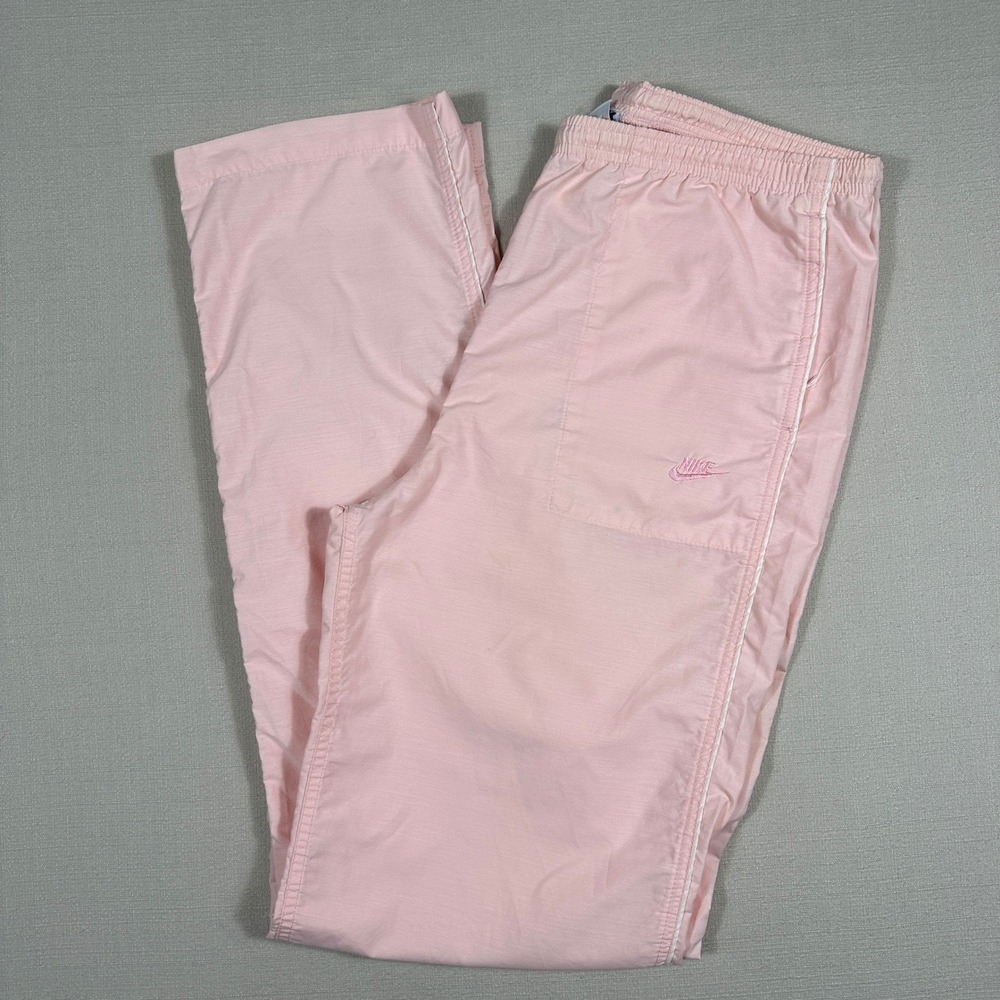 Vintage Nike Track Pants Womens Medium Pink 70s 80s Windbreaker USA Made‎